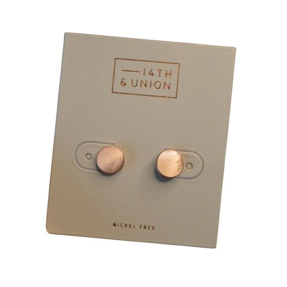 14th & Union Green Oval Drop Earrings & Gold-Toned Stud Earrings Set Nickel Free - Picture 7 of 7